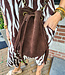 Suede Franje Bag Donkerbruin