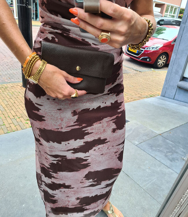 Clutch Tasje Donkerbruin