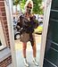 Ambika Short Trenchcoat Details Donkerbruin