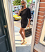 Azzurro Pofmouw Blouse Effen Zwart