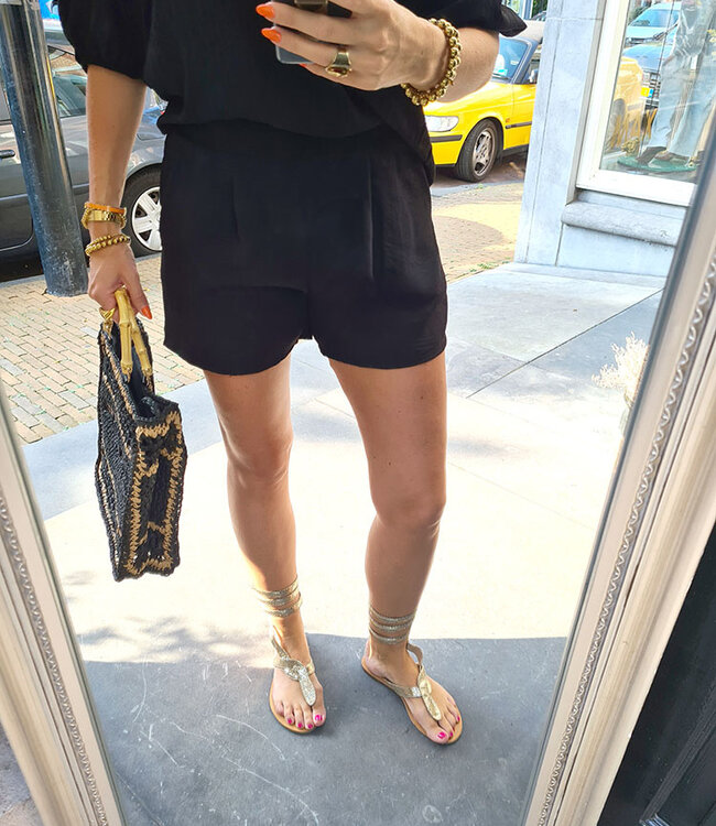 Azzurro Short Effen Zwart