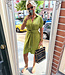 Azzurro Dress Knoopdetail VHALS Pistache