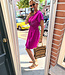 Azzurro Dress Knoopdetail VHALS Magenta