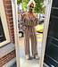 2-Delige Wafelset Offshoulder Aztec Bruintinten