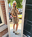 Azzurro Oversized Dress Motief Bruin