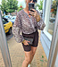 Blouse Geborduurde Mouw Leo/Gold