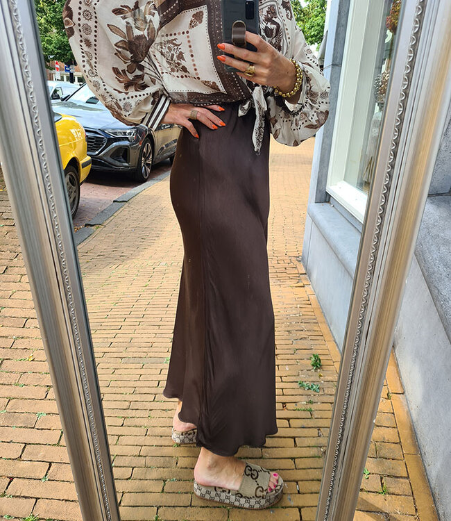 Silky Rok Donkerbruin