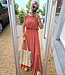 Boho Knit Shopper Beige/Turquoise
