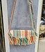 Boho Knit Bag Beige/Turquoise