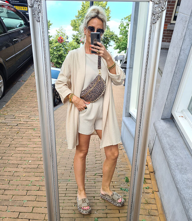 Crossbody Suede met Studs Leo