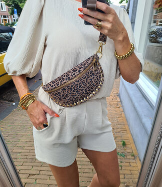 Crossbody Suede met Studs Leo