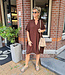 Azzurro Basic Oversized Vhals Dress Donkerbruin