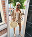 Oversized Franje Jas Beige