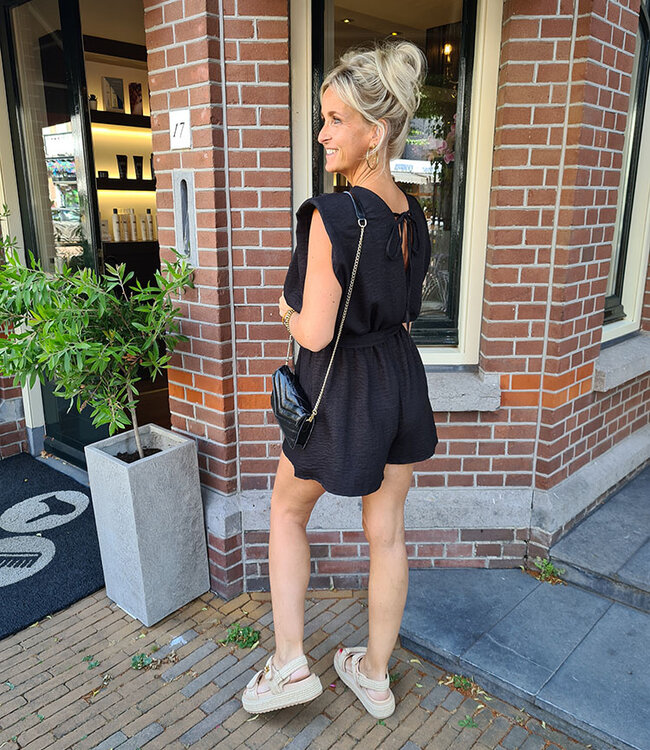 Jumpsuit met Ceintuur Zwart