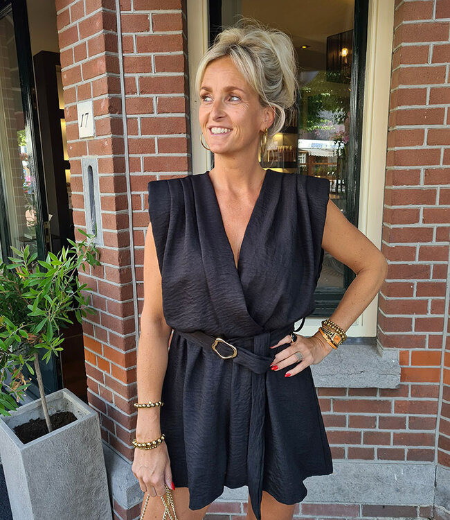 Jumpsuit met Ceintuur Zwart
