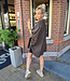 Oversized Basic Blouse Donkerbruin