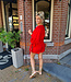 Overslag Jumpsuit Short Rood