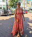 Azzurro Spaghettiband Dress Oranje/Fuchsia