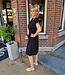 Doorknoop Dress met Ruffle Zwart