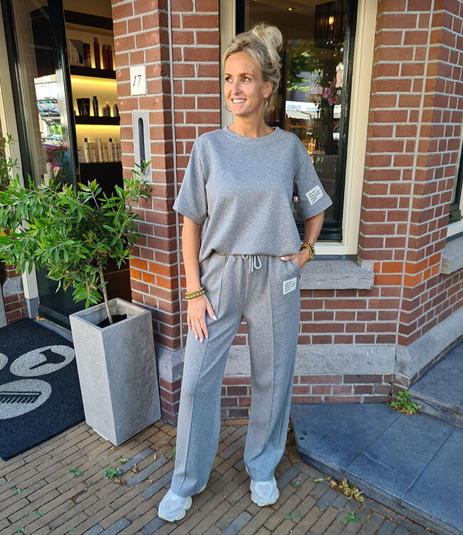 2-delige Comfyset Korte Mouw DonkerGrijs