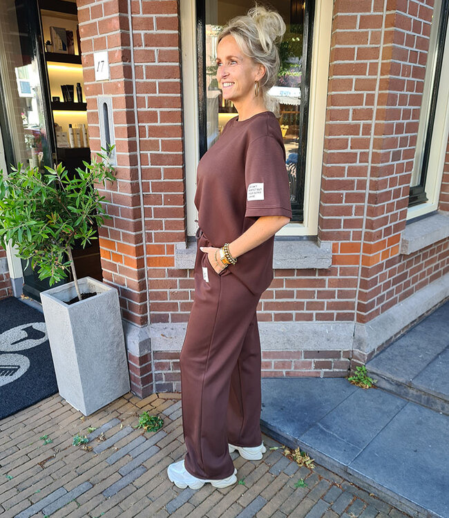 2-delige Comfyset Korte Mouw Bruin