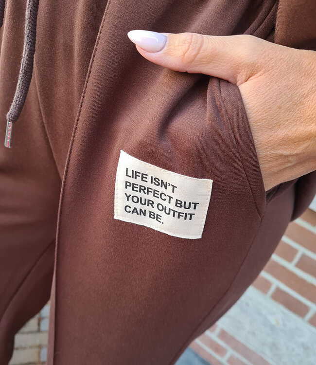 2-delige Comfyset Korte Mouw Bruin