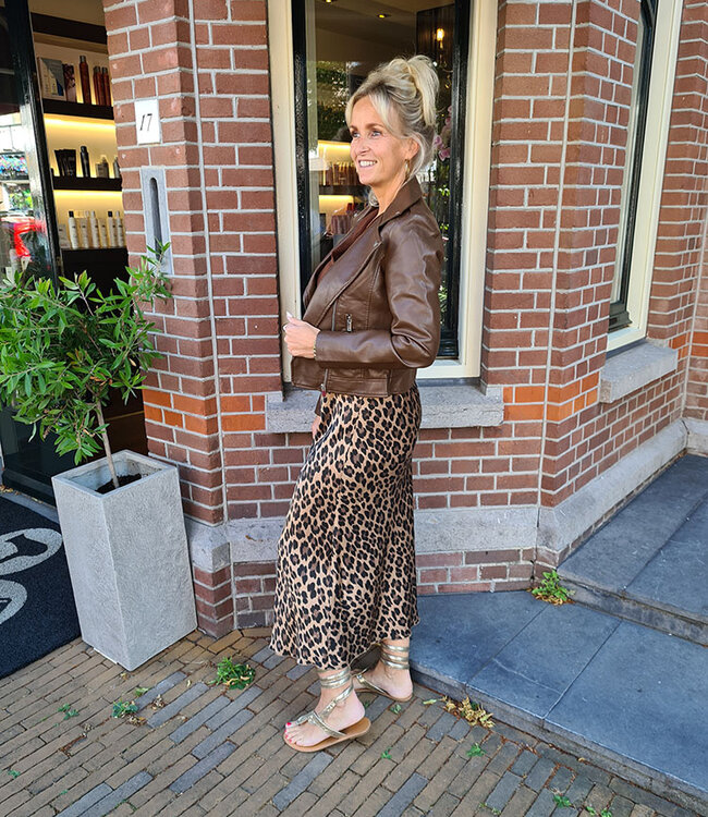 Lederlook Jacket Donkerbruin