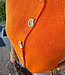 Gebreid Vestje Oranje Gouden Schelpknopen