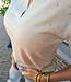 Knit Polo met Strass Beige