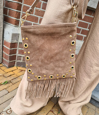 Indigo Franje Boho Bag Bruin
