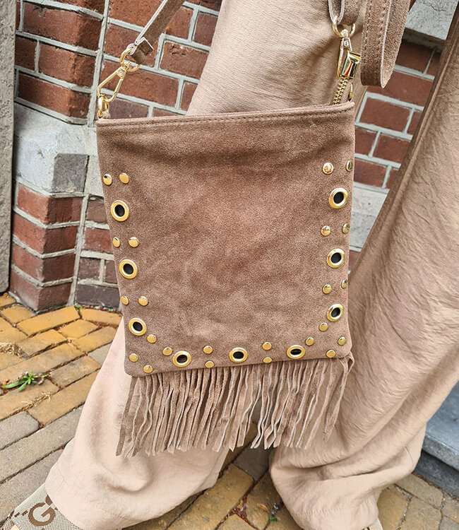 Indigo Franje Boho Bag Bruin