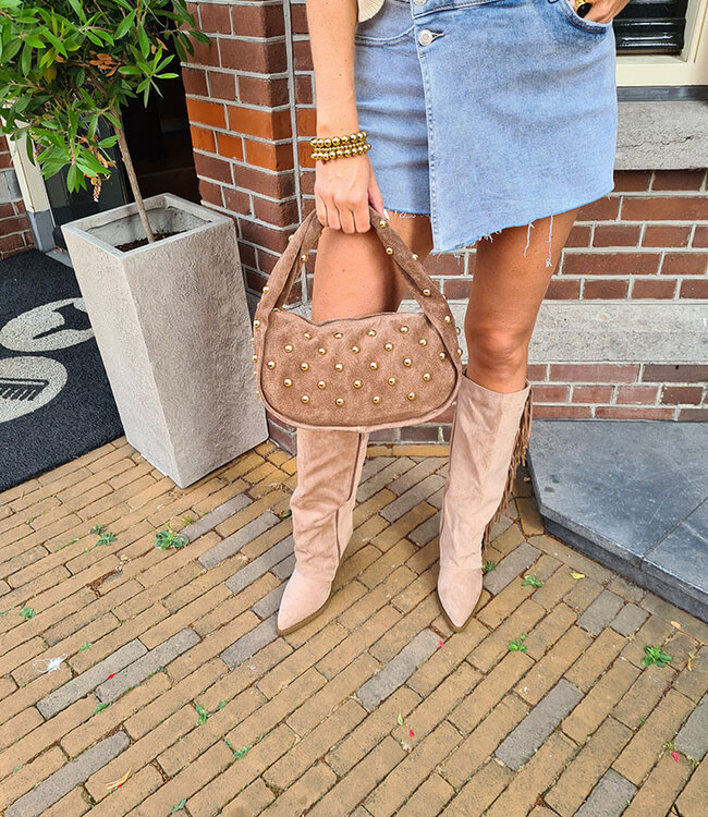 Lottie Bag Studs Taupe