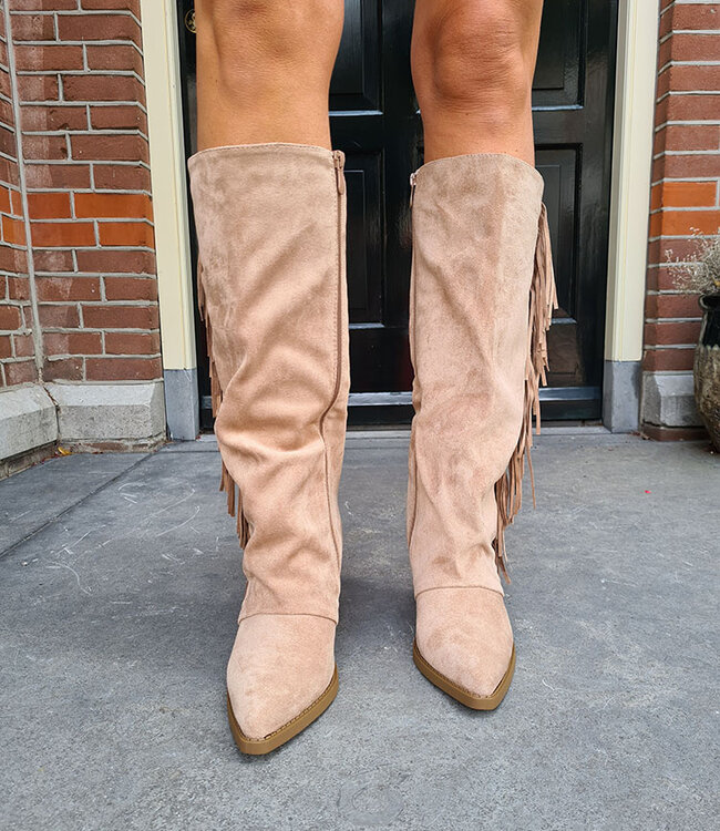 Franje Laarzen Taupe