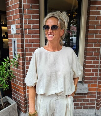 Ambika Short Pofblouse Crème