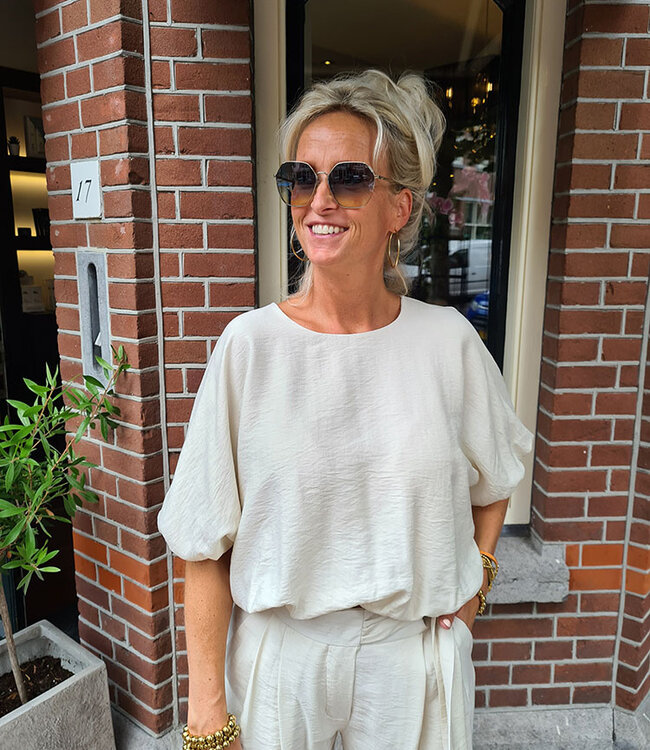 Ambika Short Pofblouse Crème