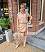 Ambika Short Blouse Doorknoop Taupe