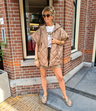 Gewatteerde Bodywarmer Taupe