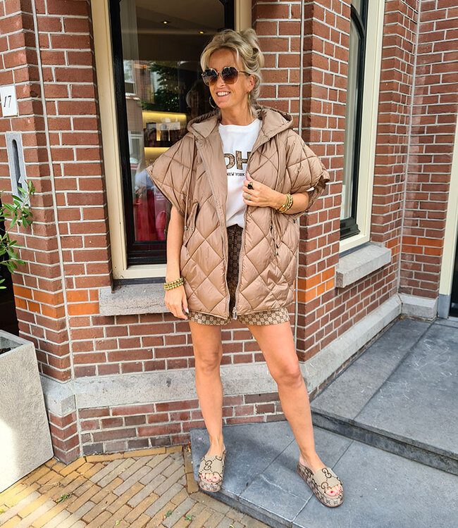 Gewatteerde Bodywarmer Taupe