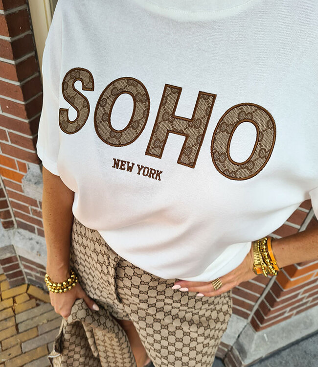 Ambika Tee SOHO Wit/Motief