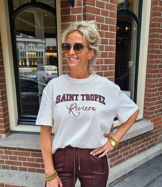 Ambika Tee Saint Tropez Wit/Bruin