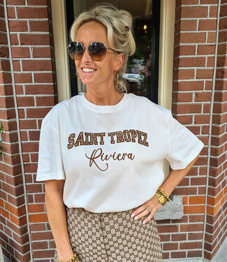 Ambika Tee Saint Tropez Wit/Motief