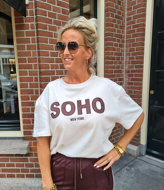 Ambika Tee SOHO Wit/Bruin