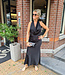 Waterval Dress Zijdelook Zwart