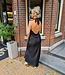 Waterval Dress Zijdelook Zwart