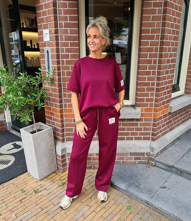 2-delige Comfyset Korte Mouw Bordeaux
