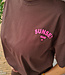 Tee Sunset Donkerbruin/Fuchsia