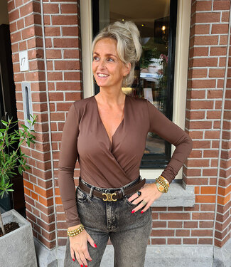 Body Lange Mouwen Donkerbruin