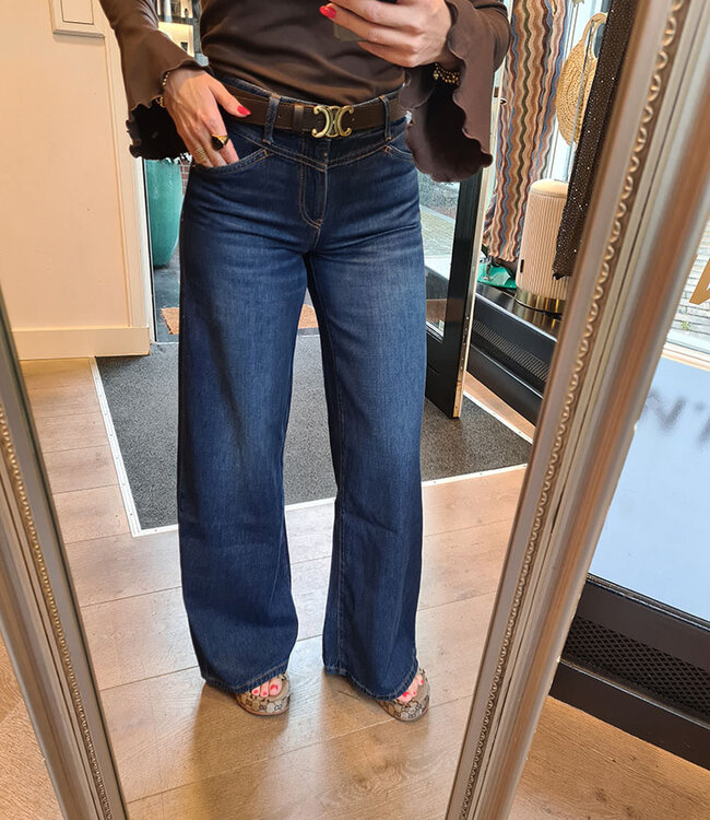 Cup of Joe COJ Wide Leg Hazel Dark Blue