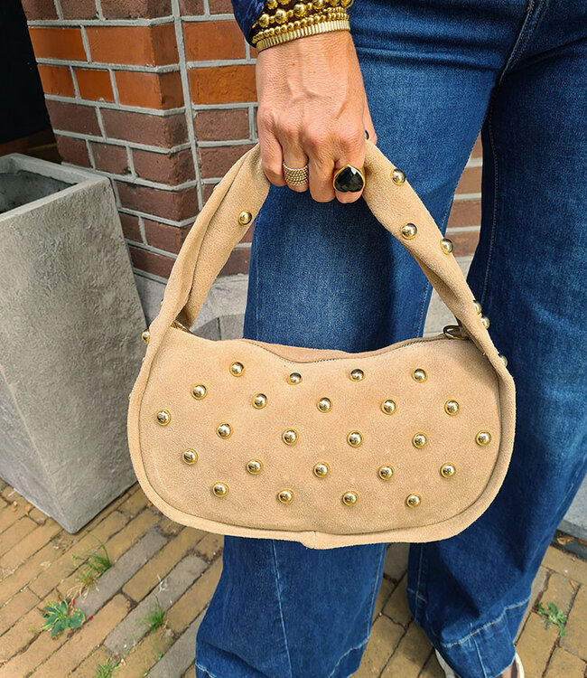Lottie Bag Studs Beige