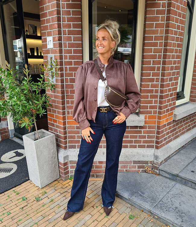 Crossbody met Studs Donkerbruin